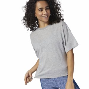 Reebok Training Essentials T Shirt Damen - Grau - DE 872-RPJ